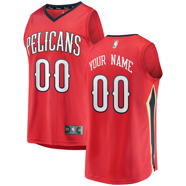 Maillot nba New Orleans Pelicans Statement Edition Homme Custom 0 Rouge